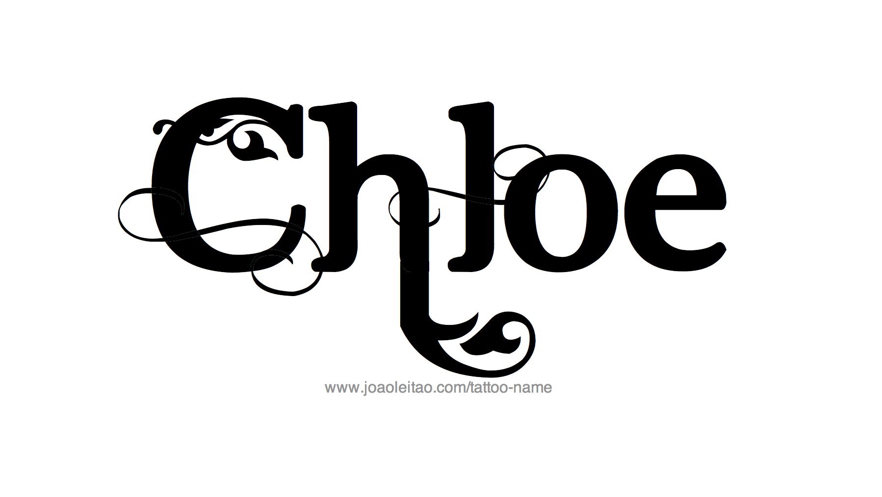 Chloe Name Tattoo Designs